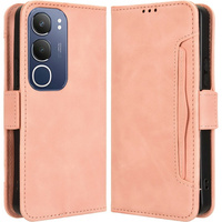 Flip case for Vivo Y19s, Card Slot, pink