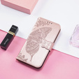 Flip case for Samsung Galaxy S25 Edge, Butterfly, pink rose gold