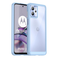 Case for Motorola Moto G13 / G23, Fusion Hybrid, transparent / blue