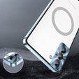 Camera Protection Case for Samsung Galaxy S21 FE 5G, CamShield MagSafe, transparent / blue