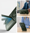 Armored case for iPhone 16 Pro, Dexnor CamProtect MagSafe, green (Two frames)