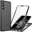 Case for Samsung Galaxy S23, Magnetic Dual Glass, black