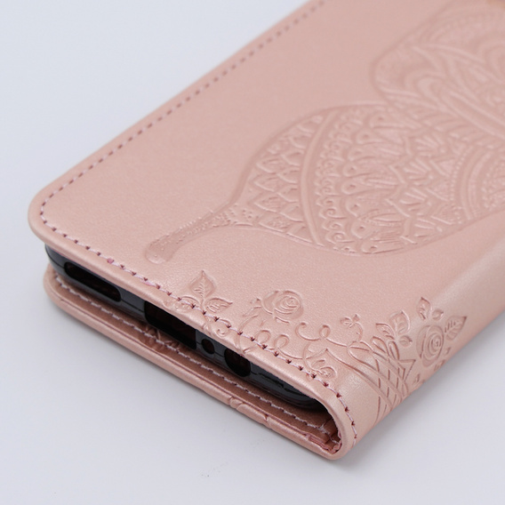 Flip case for Motorola Moto G54 5G, Butterfly, pink rose gold