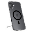 Spigen MagSafe Case for iPhone 16 Plus, Ultra Hybrid, transparent / black + 9H Tempered Glass