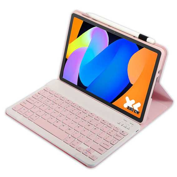 Bluetooth keyboard case for Lenovo Idea Tab 11" 2025 TB336FU TB336ZU, pink