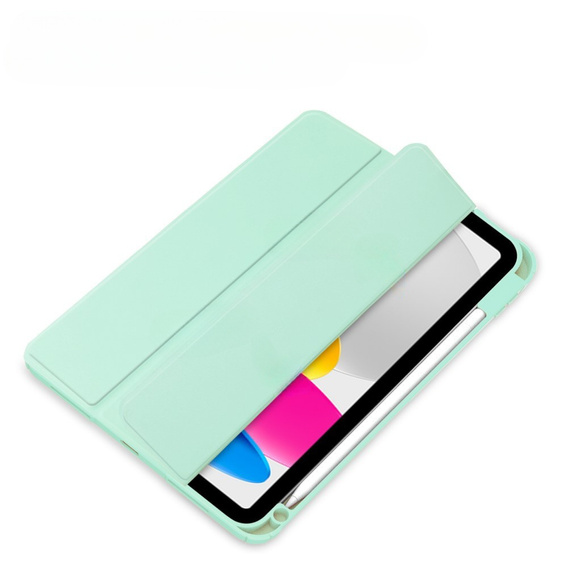 Case for iPad 10.9 2022 10 Gen, Smartcase Hybrid, with stylus space, green