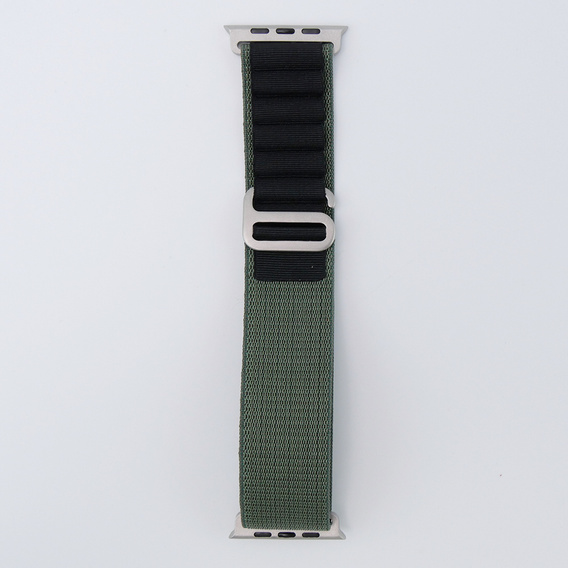 Nylon Strap for Apple Watch 1/2/3/4/5/6/7/8/SE/ULTRA 42/44/45/49mm, Green / Black