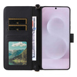 Crossbody Leather Wallet flip case for Samsung Galaxy S25 Edge, black
