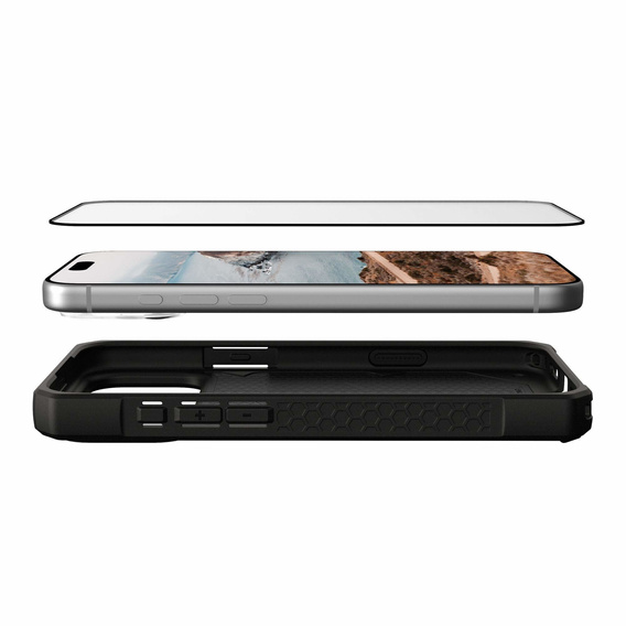 Urban Armor Gear tempered glass for iPhone 17 Pro Max, Glass Shield, with mounting frame