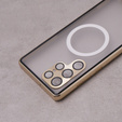 Magnetic Dual Glass MagSafe case for Samsung Galaxy S22 Ultra, gold
