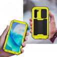 Armored case for Samsung Galaxy S23, R-JUST CamShield Slide, yellow / black