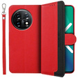 Flip case for OnePlus 11 5G, KHAZNEH RFID, Dual Color, red
