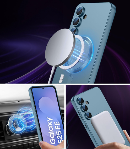 Case for Samsung Galaxy S25 FE, ColorMag, for MagSafe, blue