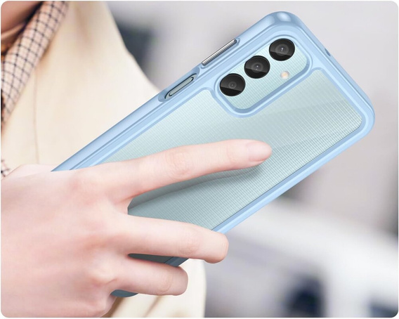 Case for Samsung Galaxy M15 5G, Fusion Hybrid, transparent / blue