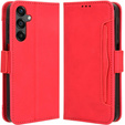Flip case for Samsung Galaxy M55 5G, Card Slot, red