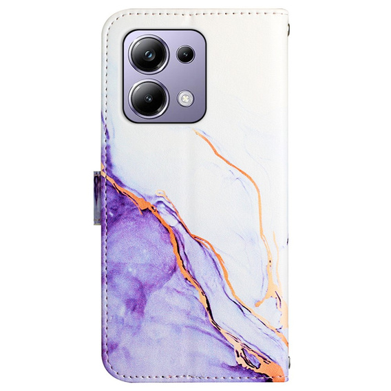 Flip case for Xiaomi Redmi Note 13 Pro 4G / Xiaomi Redmi Note 14S / Xiaomi Poco M6 Pro 4G, Wallet, Marble purple