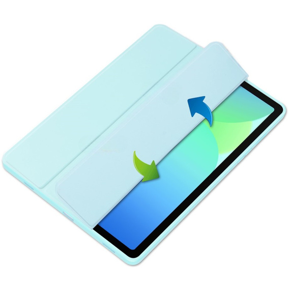 Case for Samsung Galaxy Tab S10 FE+ Plus, Smartcase Hybrid, with stylus space, blue