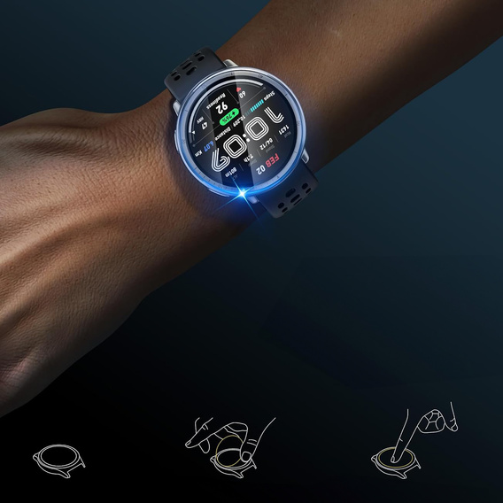 2x ERBORD Hybrid Glass for Amazfit Active 2