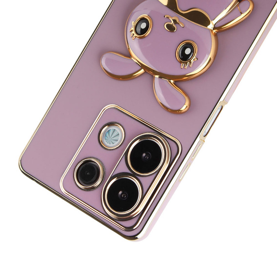 Case for Xiaomi Redmi Note 13 Pro 5G, Rabbit, purple + 9H Tempered Glass