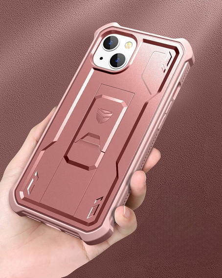 Armored case for iPhone 13 / 14, Dexnor Full Body, pink rose gold