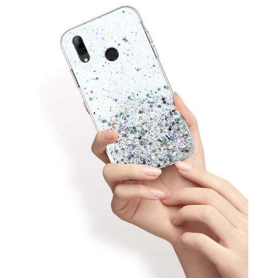 Case for Huawei P Smart 2019, Glittery, transparent