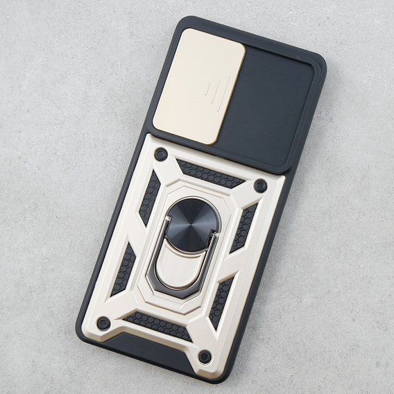 Case for Oppo Reno 10 / 10 Pro, CamShield Slide, gold