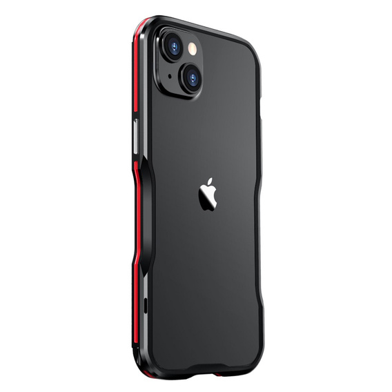 Case LUPHIE for iPhone 14, Armor Bumper, black / red